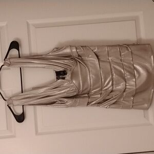 Bisou Bisou Silver Camisole Top